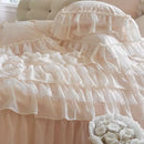 GobekUsa French Princess Bedding Set with Ruffles and Lace
