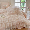 GobekUsa French Princess Bedding Set with Ruffles and Lace