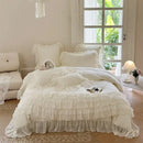 GobekUsa French Princess Bedding Set with Ruffles and Lace