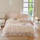 GobekUsa French Princess Bedding Set with Ruffles and Lace