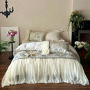 GobekUsa French Princess Lace Ruffles Bedding Set with Soft Silky Touch