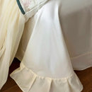 GobekUsa French Princess Lace Ruffles Bedding Set with Soft Silky Touch