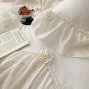 GobekUsa French Princess Wedding Bedding Set, Cozy Queen King Size Duvet Cover, Bed Sheet