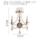GobekUsa French Retro Crystal LED Wall Lamp - Luxury Iron Art Decor for Living Room