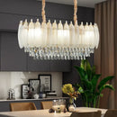 GobekUsa Crystal Feather Chandelier: Luxury French Retro LED Lamp for Living and Dining Room