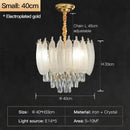 GobekUsa Crystal Feather Chandelier: Luxury French Retro LED Lamp for Living and Dining Room