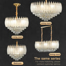GobekUsa Crystal Feather Chandelier: Luxury French Retro LED Lamp for Living and Dining Room