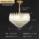 GobekUsa Crystal Feather Chandelier: Luxury French Retro LED Lamp for Living and Dining Room