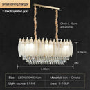 GobekUsa Crystal Feather Chandelier: Luxury French Retro LED Lamp for Living and Dining Room