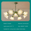 GobekUsa French Retro LED Flower Chandelier for Bedroom, Restaurant, Living Room
