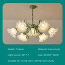 GobekUsa French Retro LED Flower Chandelier for Bedroom, Restaurant, Living Room