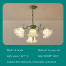 GobekUsa French Retro LED Flower Chandelier for Bedroom, Restaurant, Living Room