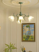 GobekUsa French Retro LED Flower Chandelier for Bedroom, Restaurant, Living Room