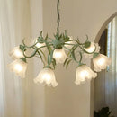 GobekUsa French Retro LED Flower Chandelier for Bedroom, Restaurant, Living Room