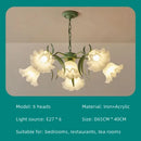 GobekUsa French Retro LED Flower Chandelier for Bedroom, Restaurant, Living Room