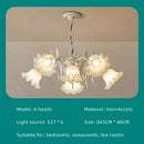 GobekUsa French Retro LED Flower Chandelier for Bedroom, Restaurant, Living Room