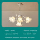 GobekUsa French Retro LED Flower Chandelier for Bedroom, Restaurant, Living Room