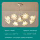 GobekUsa French Retro LED Flower Chandelier for Bedroom, Restaurant, Living Room