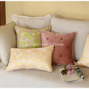 GobekUsa Contessa Camellia Throw Pillow Cover: French Retro 3D Floral Jacquard Cushion Case