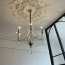 GobekUsa French Retro Pearl Crystal Chandelier for Home Dining Room Villa Luxury Decor