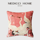 GobekUsa Dancing Crane Decorative Cushion Cover: High Grade French Retro Pillow Case 45x45cm
