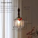 GobekUsa Butterfly Chandelier: French Retro Nostalgic Lighting for Bedroom, Restaurant, Bar, Foyer