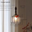 GobekUsa Butterfly Chandelier: French Retro Nostalgic Lighting for Bedroom, Restaurant, Bar, Foyer
