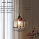 GobekUsa Butterfly Chandelier: French Retro Nostalgic Lighting for Bedroom, Restaurant, Bar, Foyer