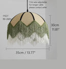 GobekUsa French Retro Style Bedroom Chandelier | Woven Fabric Pendant Lamp