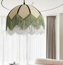 GobekUsa French Retro Style Bedroom Chandelier | Woven Fabric Pendant Lamp