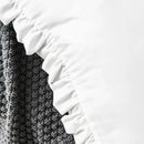 French ruffle pillow case white cotton bedroom decor by Decorbites