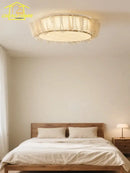 GobekUsa Cream Wind LED Ceiling Light- Modern French Design for Home Decor