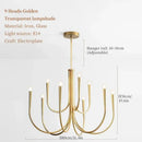 GobekUsa French Style Black Pendant Light Luxury Led Chandelier Room Decor