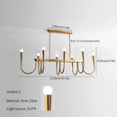 GobekUsa French Style Black Pendant Light Luxury Led Chandelier Room Decor