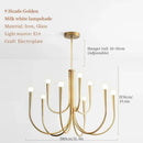 GobekUsa French Style Black Pendant Light Luxury Led Chandelier Room Decor