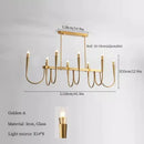 GobekUsa French Style Black Pendant Light Luxury Led Chandelier Room Decor