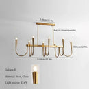 GobekUsa French Style Black Pendant Light Luxury Led Chandelier Room Decor