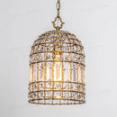 GobekUsa Bronze 1-Light Crystal Chandelier French Lighting for Kitchen, Living Room, Dining, Bedroom