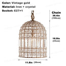 GobekUsa Bronze 1-Light Crystal Chandelier French Lighting for Kitchen, Living Room, Dining, Bedroom