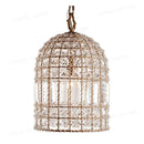 GobekUsa Bronze 1-Light Crystal Chandelier French Lighting for Kitchen, Living Room, Dining, Bedroom