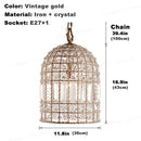GobekUsa Bronze 1-Light Crystal Chandelier French Lighting for Kitchen, Living Room, Dining, Bedroom