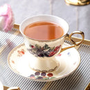 GobekUsa Bone China Teaware Set - Black Tea Cup, Saucer, Coffee, Phnom Penh French Style