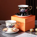 GobekUsa Bone China Teaware Set - Black Tea Cup, Saucer, Coffee, Phnom Penh French Style