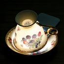GobekUsa Bone China Teaware Set - Black Tea Cup, Saucer, Coffee, Phnom Penh French Style