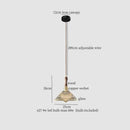 GobekUsa Clear Glass LED Hanging Lamp French Style Pendant Light for Home Decor