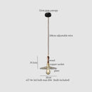 GobekUsa Clear Glass LED Hanging Lamp French Style Pendant Light for Home Decor
