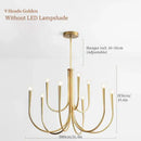 GobekUsa French Style Black Pendant Light Chandelier - Luxury LED Ceiling Lamp