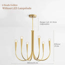 GobekUsa French Style Black Pendant Light Chandelier - Luxury LED Ceiling Lamp