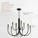 GobekUsa French Style Black Pendant Light Chandelier - Luxury LED Ceiling Lamp