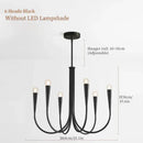 GobekUsa French Style Black Pendant Light Chandelier - Luxury LED Ceiling Lamp